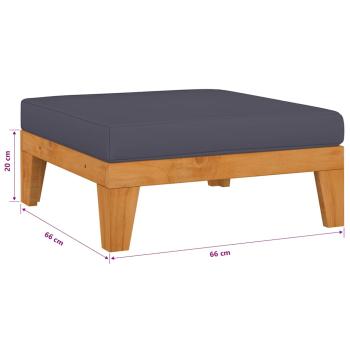 5-tlg. Garten-Lounge-Set mit Kissen Akazie Massivholz