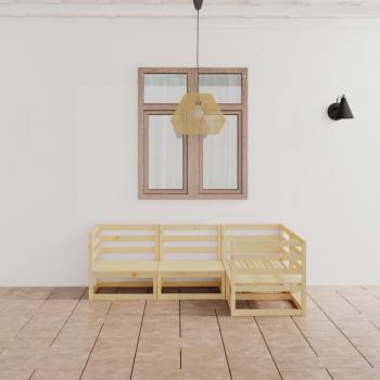 ARDEBO.de - 4-tlg. Garten-Lounge-Set Massivholz Kiefer