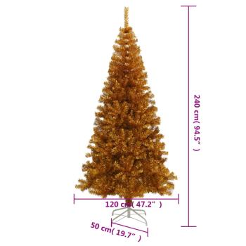 Künstlicher Weihnachtsbaum mit Ständer Gold 240 cm PET