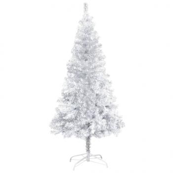 ARDEBO.de - Künstlicher Weihnachtsbaum mit Ständer Silber 120 cm PET