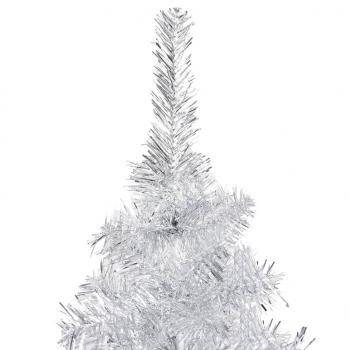 Künstlicher Weihnachtsbaum mit Ständer Silber 120 cm PET