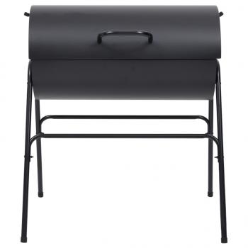 Grill mit 2 Grillrosten Schwarz 80x95x90 cm Stahl 
