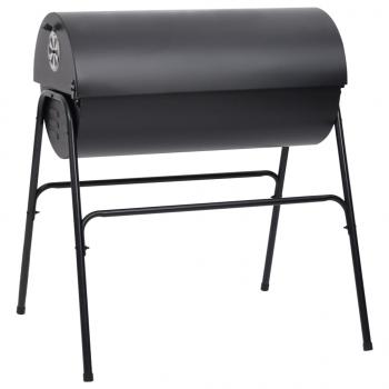 Grill mit 2 Grillrosten Schwarz 80x95x90 cm Stahl 
