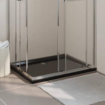 Duschtasse ABS Rechteckig Schwarz 80x100 cm