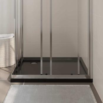 Duschtasse ABS Quadratisch Schwarz 90x90 cm 