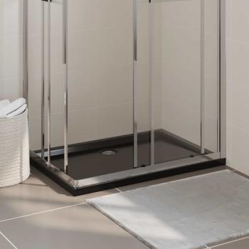 Duschtasse ABS Rechteckig Schwarz 70x100 cm