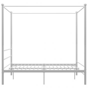 Himmelbett Weiß Metall 160x200 cm 