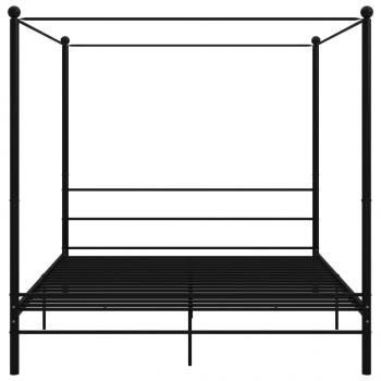 Himmelbett Schwarz Metall 200x200 cm
