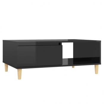 ARDEBO.de - Couchtisch Hochglanz-Schwarz 90x60x35 cm Holzwerkstoff