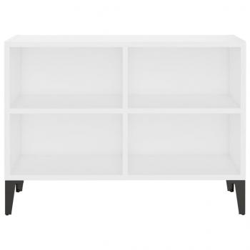 TV-Schrank mit Metallbeinen Weiß 69,5x30x50cm