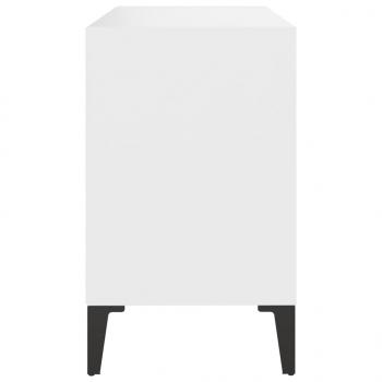 TV-Schrank mit Metallbeinen Weiß 69,5x30x50cm