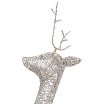 ARDEBO.de - Weihnachtsdeko LED Rentiere 270x7x90 cm Golden Warmweiß