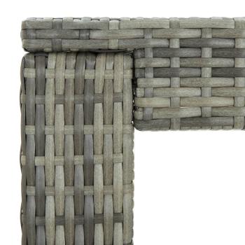 5-tlg. Garten-Bar-Set mit Armlehnen Poly Rattan Grau