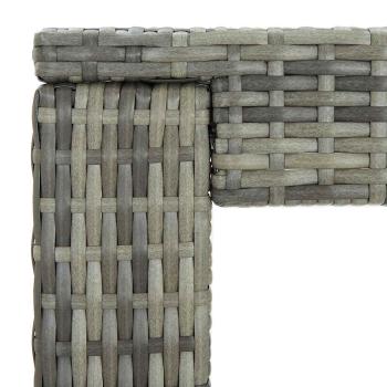 5-tlg. Garten-Bar-Set mit Armlehnen Poly Rattan Grau