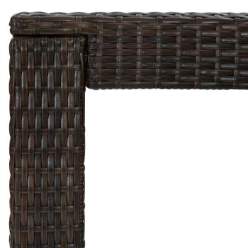 5-tlg. Garten-Bar-Set mit Armlehnen Poly Rattan Braun