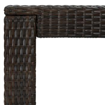 5-tlg. Garten-Bar-Set mit Armlehnen Poly Rattan Braun