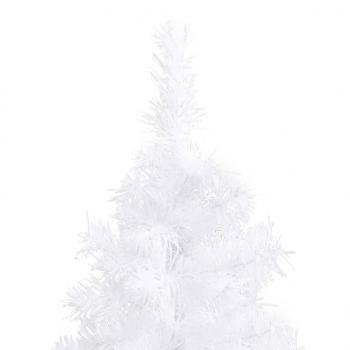 Künstlicher Eck-Weihnachtsbaum Weiß 240 cm PVC