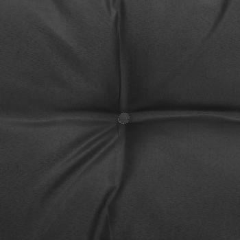 Gartensofa 2-Sitzer mit Kissen Schwarz Kiefer Massivholz