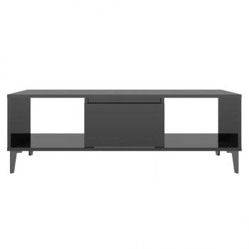 Couchtisch Hochglanz-Schwarz 103,5x60x35 cm Holzwerkstoff