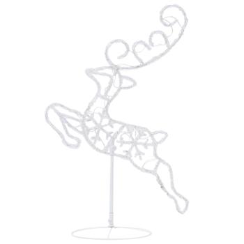 Weihnachtsdeko LED Rentiere & Schlitten Acryl 260x21x87 cm