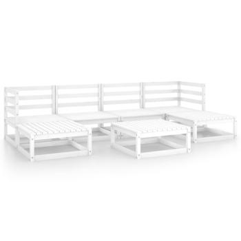 7-tlg. Garten-Lounge-Set Massivholz Kiefer