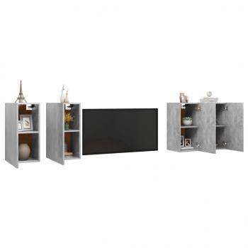 TV-Schränke 4 Stk. Betongrau 30,5x30x60 cm Holzwerkstoff