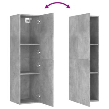 TV-Schränke 4 Stk. Betongrau 30,5x30x110 cm Holzwerkstoff