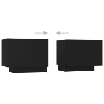 Nachttisch Schwarz 100x35x40 cm Holzwerkstoff