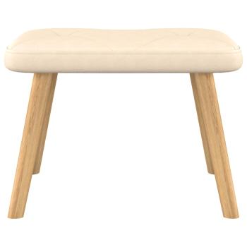 Relaxsessel mit Hocker Creme Stoff