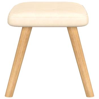 Relaxsessel mit Hocker Creme Stoff