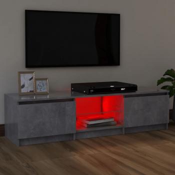 TV-Schrank mit LED-Leuchten Betongrau 120x30x35,5 cm
