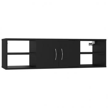 Wandregal Schwarz 102x30x29 cm Holzwerkstoff