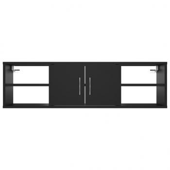 Wandregal Schwarz 102x30x29 cm Holzwerkstoff