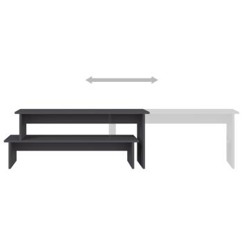 ARDEBO.de - TV-Schrank Grau 180x30x43 cm Holzwerkstoff