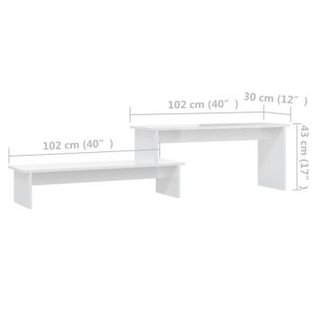 TV-Schrank Hochglanz-Weiß 180x30x43 cm Holzwerkstoff