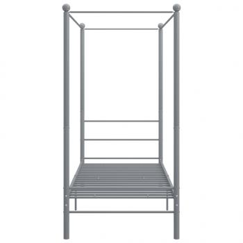 Himmelbett Grau Metall 90x200 cm