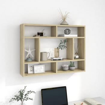 ARDEBO.de - Wandregal Sonoma-Eiche 75x16x55 cm Holzwerkstoff