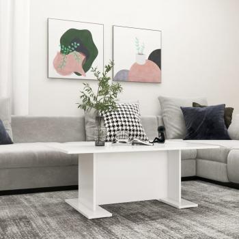 ARDEBO.de - Couchtisch Weiß 103,5x60x40 cm Holzwerkstoff