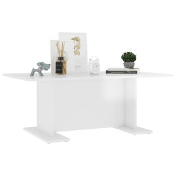 ARDEBO.de - Couchtisch Hochglanz-Weiß 103,5x60x40 cm Holzwerkstoff