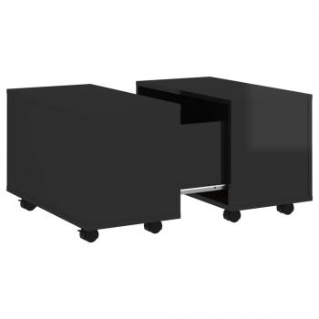 ARDEBO.de - Couchtisch Hochglanz-Schwarz 60x60x38 cm Holzwerkstoff