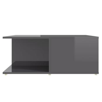 ARDEBO.de - Couchtisch Hochglanz-Grau 80x80x31 cm Holzwerkstoff