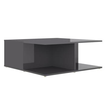 Couchtisch Hochglanz-Grau 80x80x31 cm Holzwerkstoff