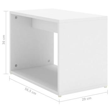 ARDEBO.de - 3-tlg. Satztisch-Set Weiß 60x60x38 cm Holzwerkstoff