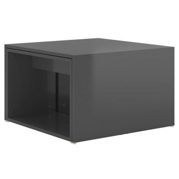 3-tlg. Satztisch-Set Hochglanz-Grau 60x60x38 cm