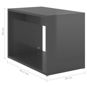 3-tlg. Satztisch-Set Hochglanz-Grau 60x60x38 cm