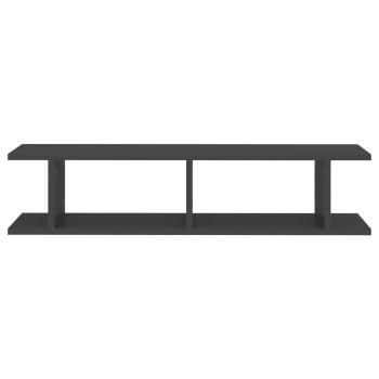 ARDEBO.de - Wandregale 2 Stk. Grau 90x18x20 cm Holzwerkstoff