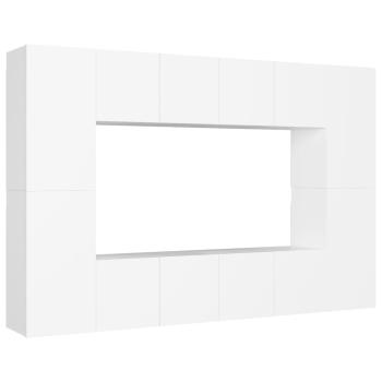 8-tlg. TV-Schrank-Set Weiß Holzwerkstoff