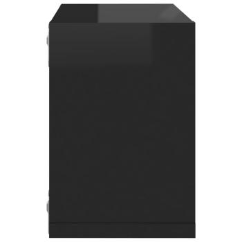 ARDEBO.de - Würfelregale 6 Stk. Hochglanz-Schwarz 22x15x22 cm