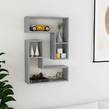 ARDEBO.de - Wandregale 2 Stk. Betongrau 50x15x50 cm Holzwerkstoff