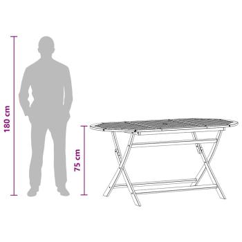 Klappbarer Gartentisch 160x85x75 cm Massivholz Eukalyptus